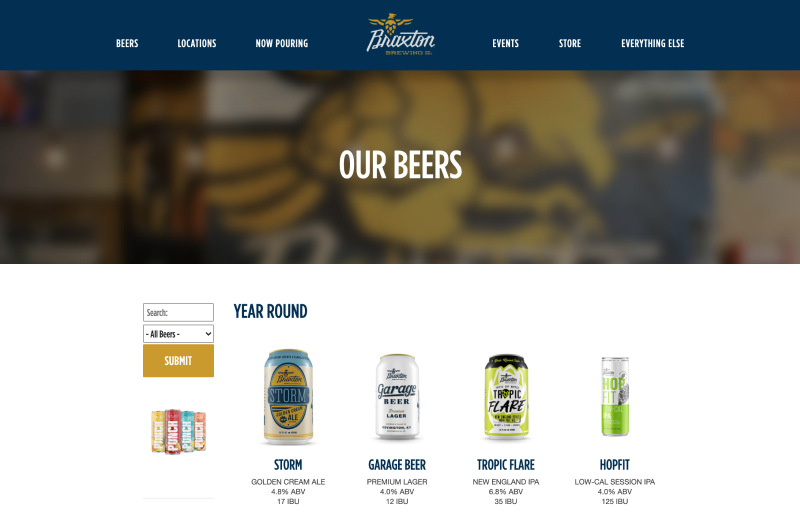 Braxton Brewing Company live site